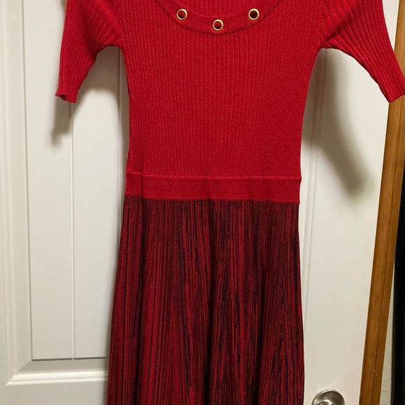 Candie’s Red Sweater Mini Dress— Size XS - Picture 3 of 9